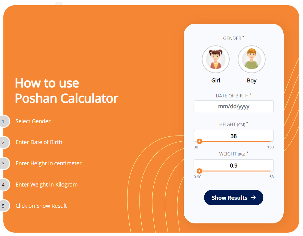 Poshan Tracker Calculator